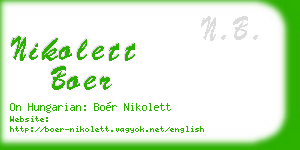 nikolett boer business card