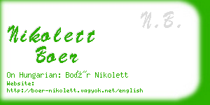 nikolett boer business card